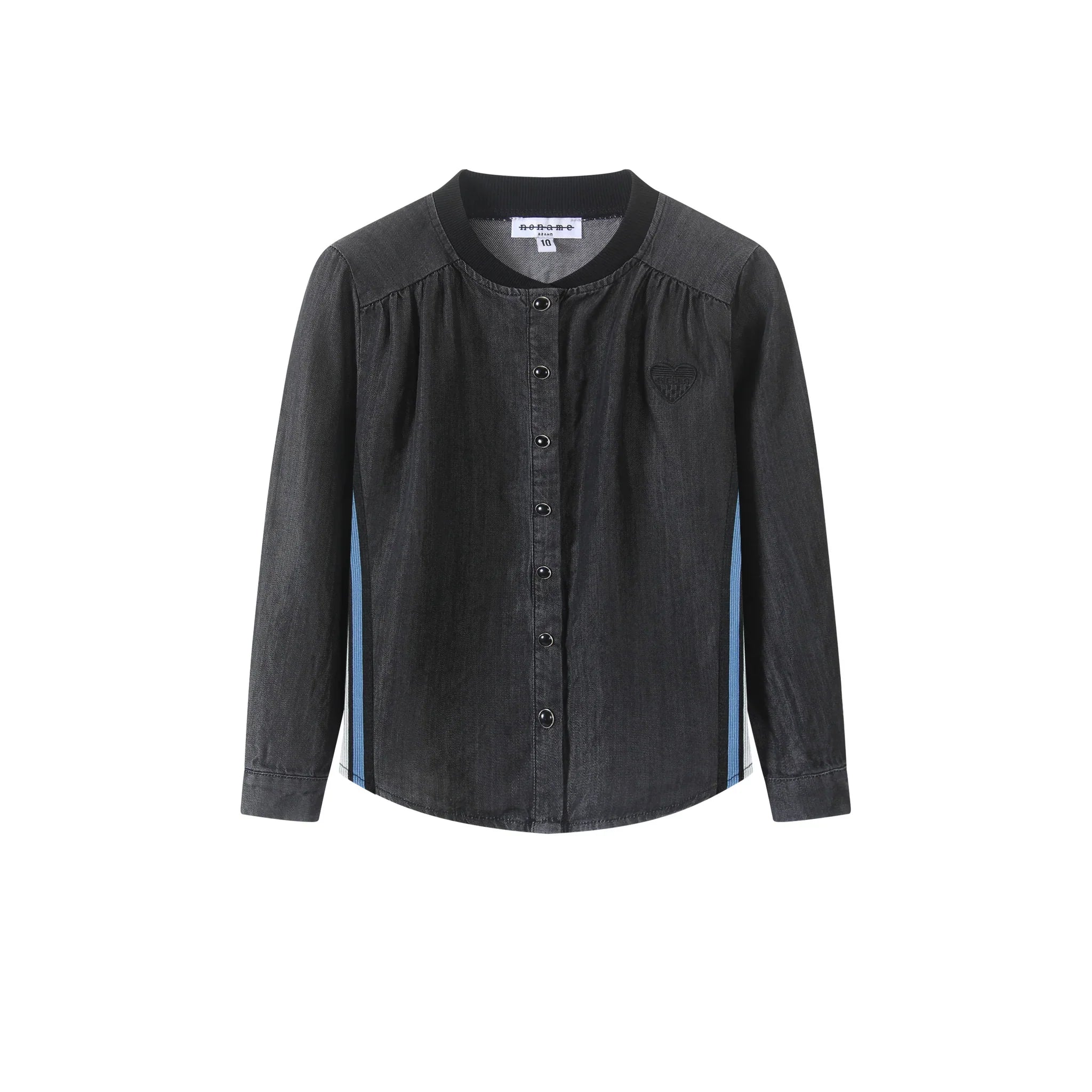 Black Denim Long Sleeve Shirt